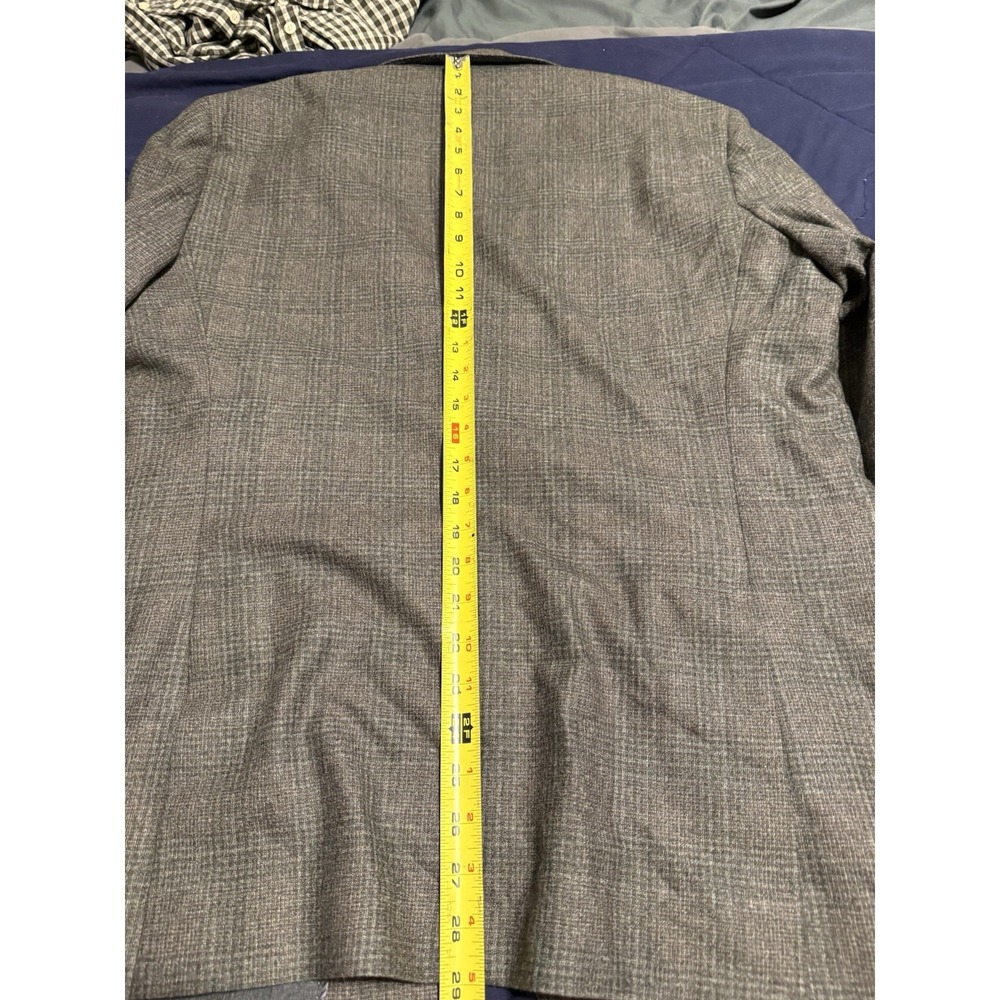 Joseph Abboud Lanificio di Pray 44R Blazer Sport Coat Jacket Gray Glen Plaid - Picture 6 of 11